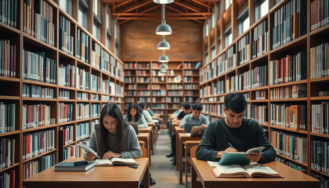 Modern university campus for students